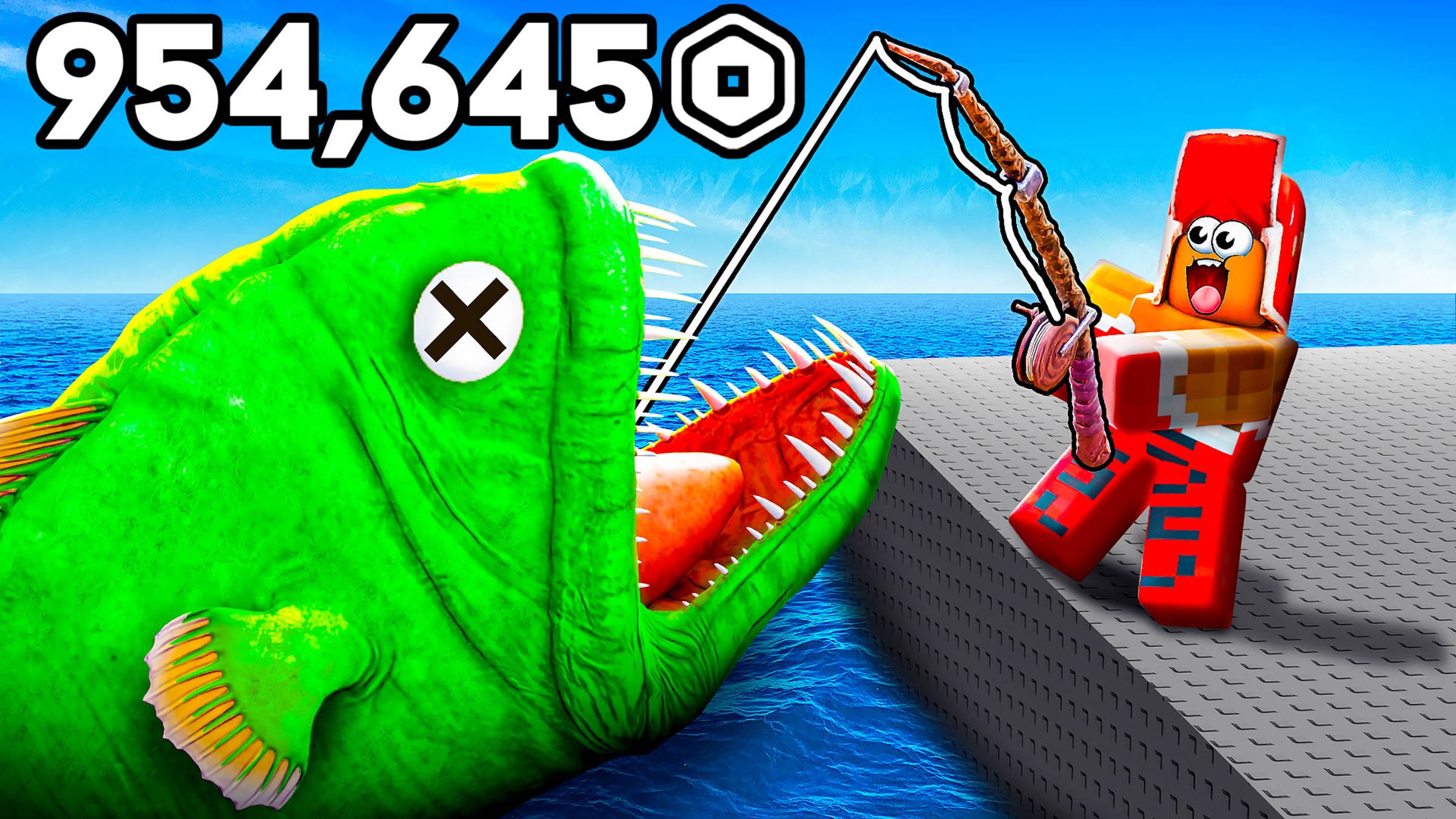 ТОЛЬКО 1 СМОЖЕТ ПОЙМАТЬ ГИГАНТСКУЮ РЫБУ В РОБЛОКС! смотреть онлайн