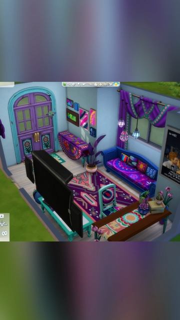 Гостиная с использованием каталога Домашний кинотеатр 🎬 | Sims 4 смотреть онлайн