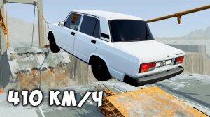 ВПЕРВЫЕ ПРОБУЮ ПЕРЕЛЕТЕТЬ ОГРОМНЫЙ РАЗРУШЕННЫЙ МОСТ НА МАКСИМАЛЬНОЙ СКОРОСТИ В BEAM NG DRIVE