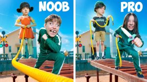 НУБ vs ПРОФИ в Игре Кальмара 3! Уэнздей Аддамс проходит все испытания Игры Кальмара!