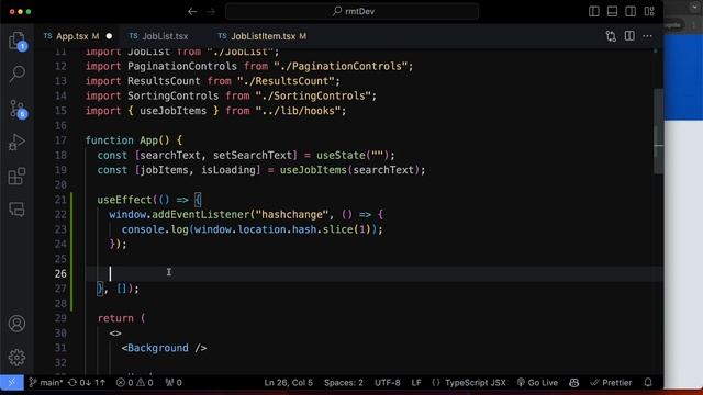 136. Keep track of activeId (reading and writing to URL, useEffect) смотреть онлайн