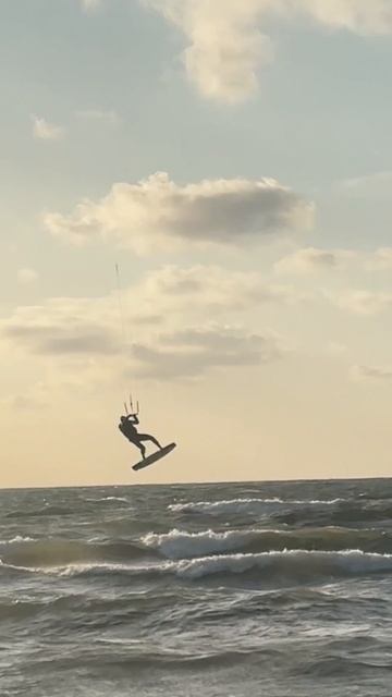 Kitesurfing.Baltic sea.