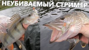 Самодельный стример на отводном поводке. Окунь и щука на спиннинг.