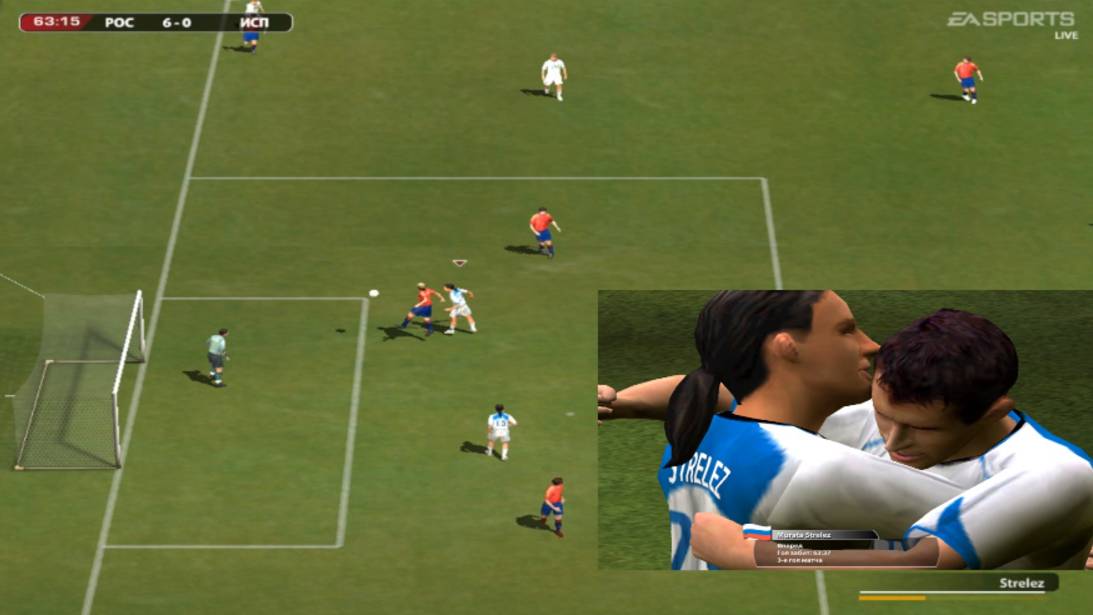 Fifa 2005 Россия Испания Мурата забила гол головой! смотреть онлайн