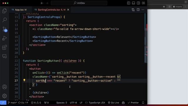 164. Reusable component (Sorting Button) смотреть онлайн