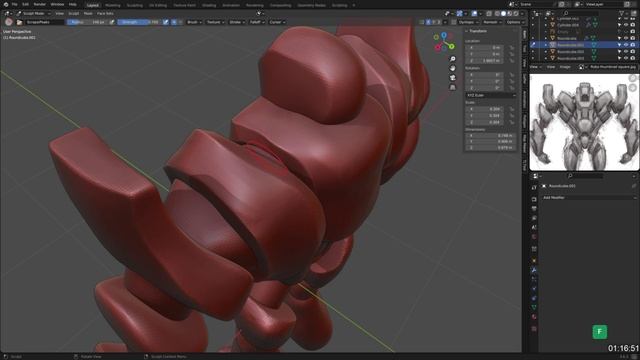 Sculpting - Part 3 Scraping and pulling with the Snake Hook brush to refine base shapes unedited смотреть онлайн