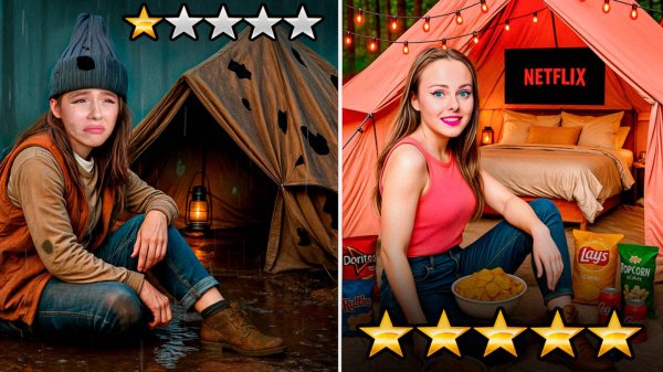 ВЫЖИВАЕМ в ПАЛАТКАХ ДЕШЕВАЯ VS ДОРОГАЯ 24 ЧАСА - ЧЕЛЛЕНДЖ!