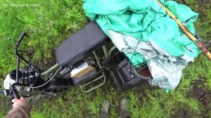 Еду на трицикле и попал под ливень. Прячусь под тент, главное доехать до избы. 4 серия