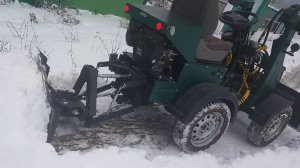 Отвал (снеговая лопата) для минитрактора размеры что как сделал