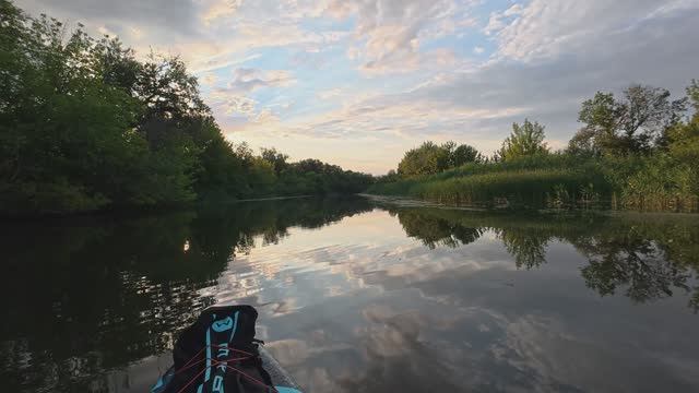Путешествие на Сапе по рекам Северский Донец и Глубокая. Плывем от Парка Маяковского до Белуги.