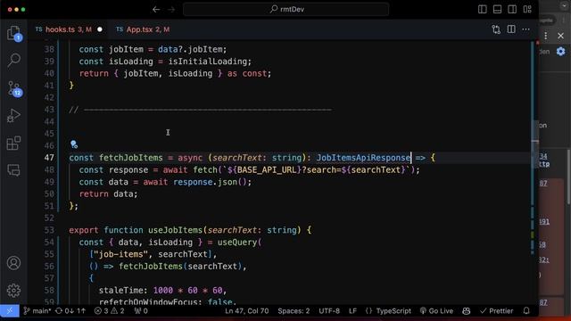 153. Refactor useJobItems to React-Query (+ Loading state) смотреть онлайн