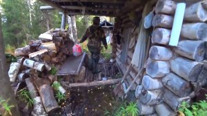 Сплав по таёжной речке. Изба в тайге приютила нас от непогоды. Сказочные места северных рек. #3