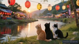 Котики и праздник китайских фонариков