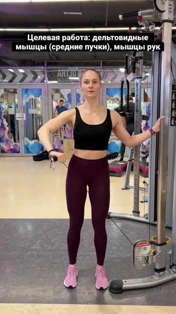 Отведения с нижним блоком по одной руке стоя