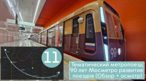Тематический метропоезд 90 лет Мосметро Развитие поездов (обзор + осмотр)
