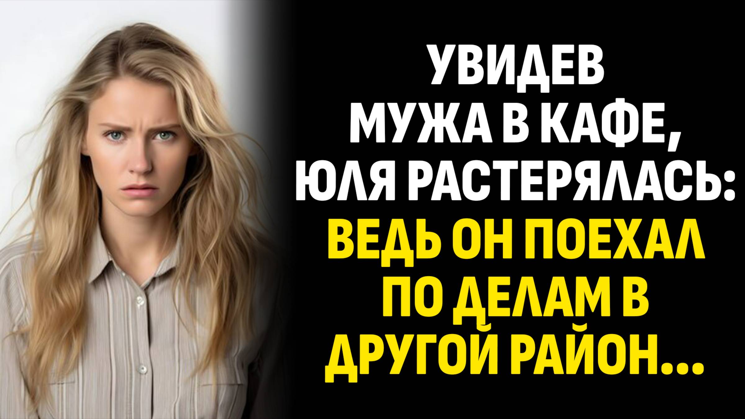 Жизненные истории. Увидев мужа в кафе, Юля растерялась: ведь он поехал по делам в другой. Аудиокниги