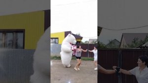 Поздравление от белого мишки в Оренбурге. mp4