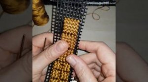 МК по вышиванию нового узора вышитого на пластиковая канва и ленточный шнур