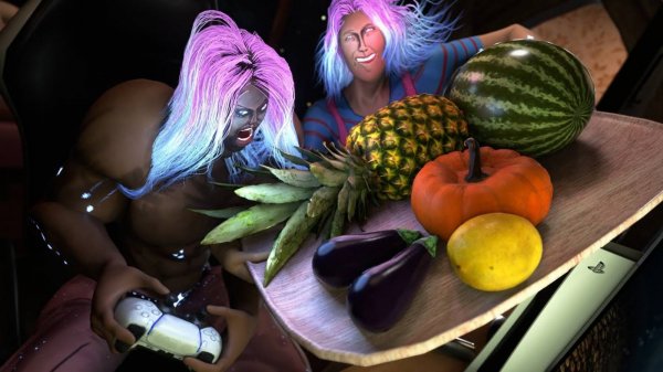 Мама, дающая перекус во время игры