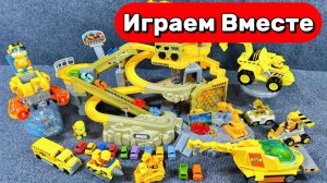 ИГРУШКИ ИЗ МУЛЬТИКОВ ДЛЯ ДЕТЕЙ 🟢 СТРОИМ КРУТУЮ ТРАССУ И ЗАПУСКАЕМ МАШИНКИ ! ВИДЕО ДЛЯ ДЕТЕЙ