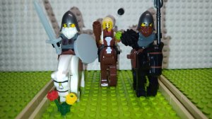 Три Богатыря и Шамаханская Царица / фрагмент из м/ф / фигурки-самоделки / аналог Лего