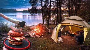 МИШАНЯ С МАРИНОЙ НА РЫБАЛКЕ//ХАРВИ ВЫРВАЛСЯ НА ПРИРОДУ//БУРГЕРЫ ОТ НАСТИ