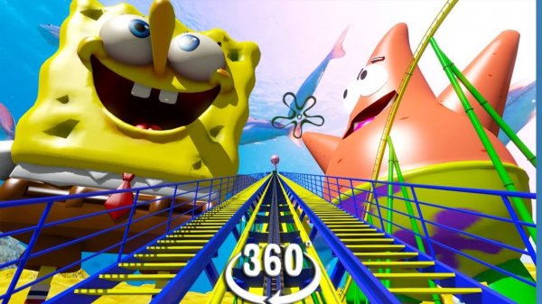 VR 360° роллер коастер Губка Боб: Погружение в Бикини Боттом!