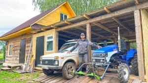 Хуторская техника обрела дом! Настелили полы в гараже и успели спрятать машины от дождя