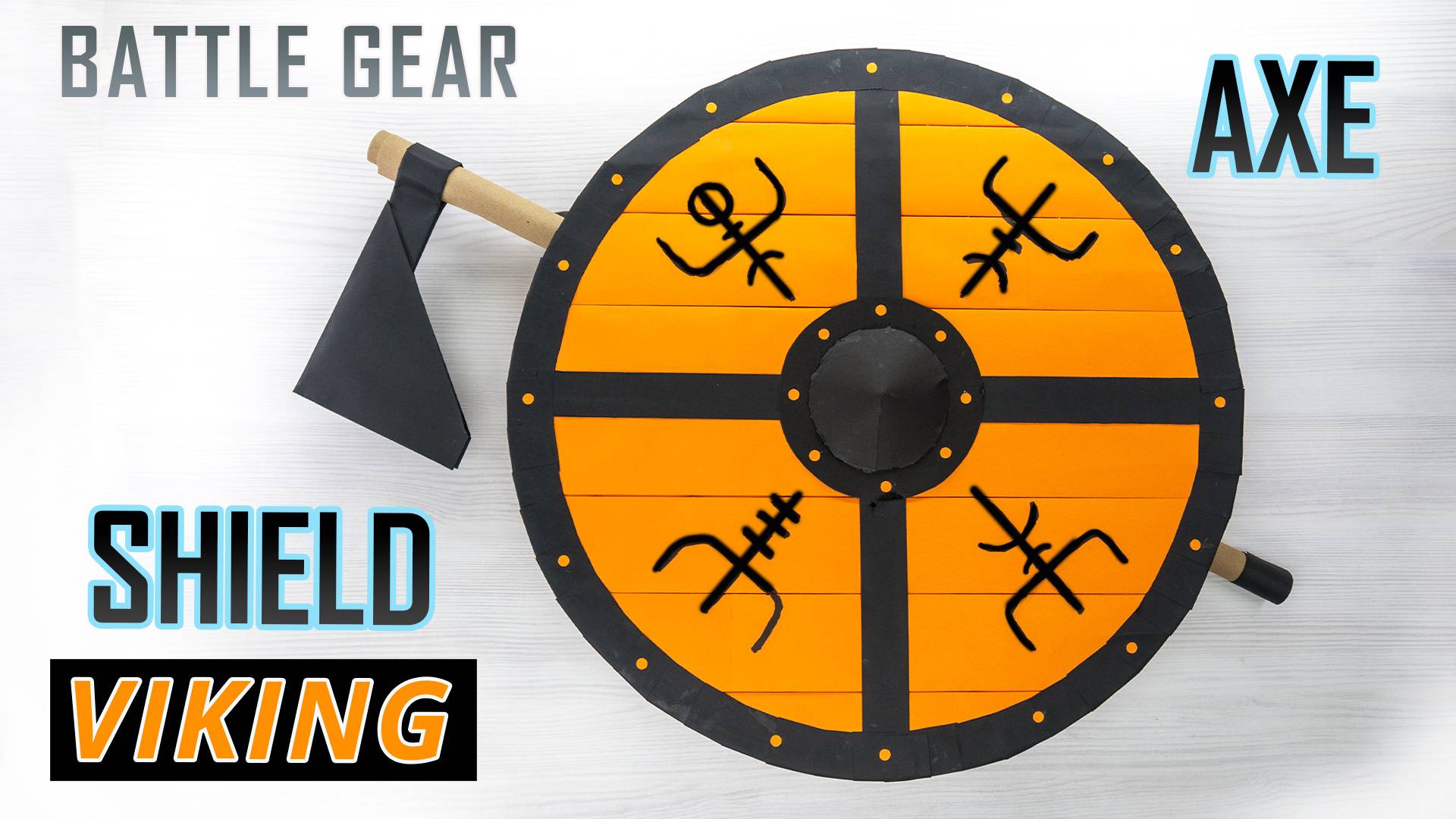 Создание щита и топора викингов из бумаги, своими руками! смотреть онлайн