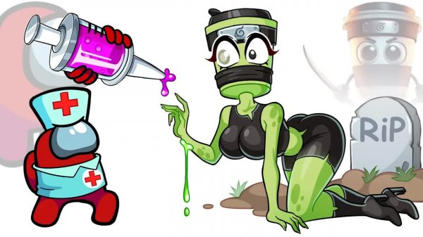 АМОГУС ПРОТИВ ЗОМБИ КАПУЧИНО АССАСИНО, АНИМАЦИЯ