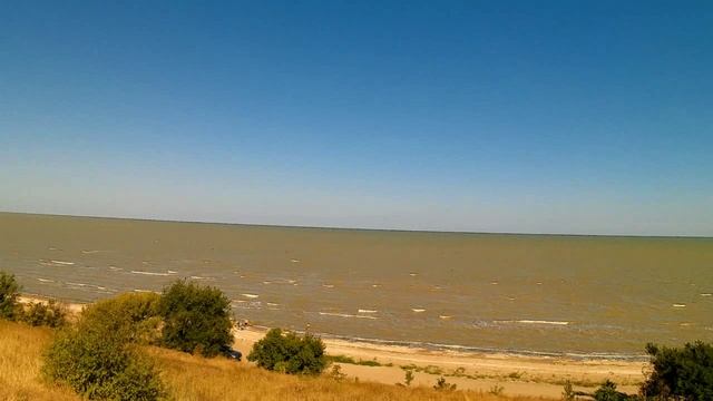 Таганрогский залив, вид сверху. смотреть онлайн