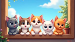 Детская Песенка про котят 🐱 Учим цифры от 1 до 5| Детская считалочка | Детские песенки для малышей