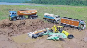 Мультики для малышей. Бензовоз, самолеты, грузовик, экскаватор.