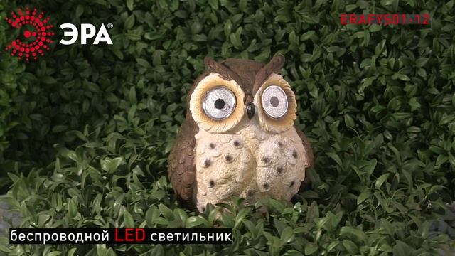 ERAFYS01-12 || ЭРА Садовый светильник Сова коричневая на солнечной батарее смотреть онлайн