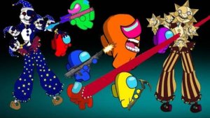 Among Us против зомби-анимации 9999-го уровня "Пятая ночь у Фредди"