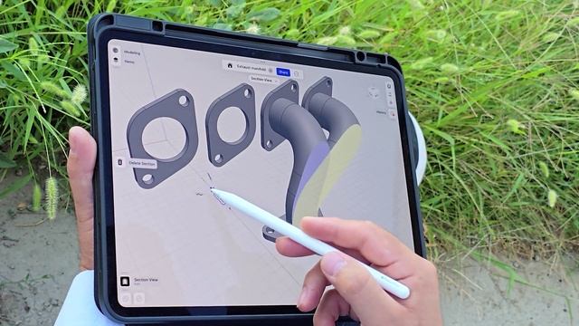 Modeling exhaust manifold on iPad #ipad смотреть онлайн