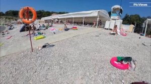 ГЕЛЕНДЖИК Пляж Голубая Бухта сегодня 12 августа 2025. Море и погода в Геленджике сейчас. Обстановка