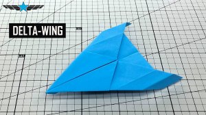 Как сделать оригами самолет с дельтавидным крылом  из бумаги формата A4!