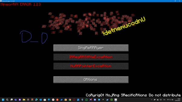 Minecraft ERROR123- 0_0