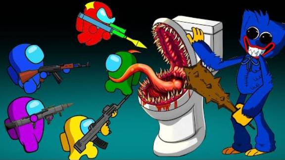 Among Us против Туалетного монстра + Хагги Вугги смотреть онлайн