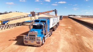 Как в Австралии траки возят зерно?