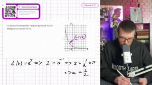 На рисунке изображён график функции вида f(x)=a^x. Найдите значение f(-3) - №