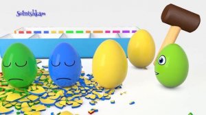 Яйца с сюрпризом и молоток. Учим цвета. Surprise eggs. Развивающий мультик для детей.