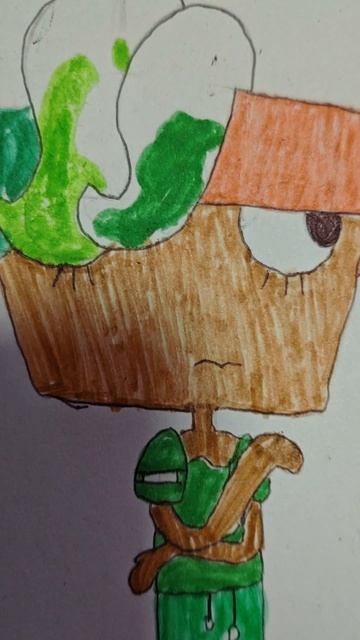 💯РИСУЮ БРУШУ ТОЛЬКО В ЗЕЛЕНОМ 😨рисовала сама, не бейте тапками, если плохо