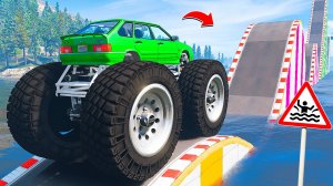 ПРОЕХАЛ ВОДНЫЕ ТРАМПЛИНЫ на ГИГАНТСКОЙ ВАЗ 2114 в ГТА 5 МОДЫ - ЭКСПЕРИМЕНТЫ в GTA 5 MODS