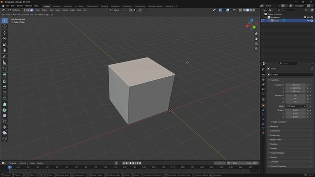 Инструменты редактирования в Blender