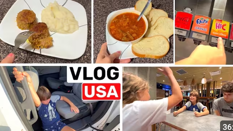 США ВЛОГ Мы наелись! Не все хотели ехать Радость Лёвы Семейный ВЛОГ смотреть онлайн