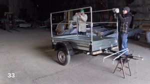 Сборка каркаса для легкового прицепа