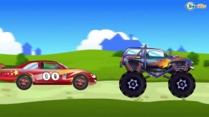 МУЛЬТИКИ про машинки _ Гоночные Машинки, Монстр Трак, Грузовик - Сборник Все серии Мультики 1 час