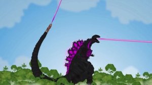 Слияние Годзиллы шин и обычной годзилы